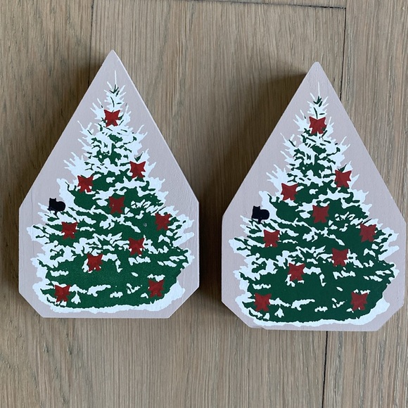 Christmas Spruce - Set of 2 - Cat's Meow Village - Picture 1 of 4